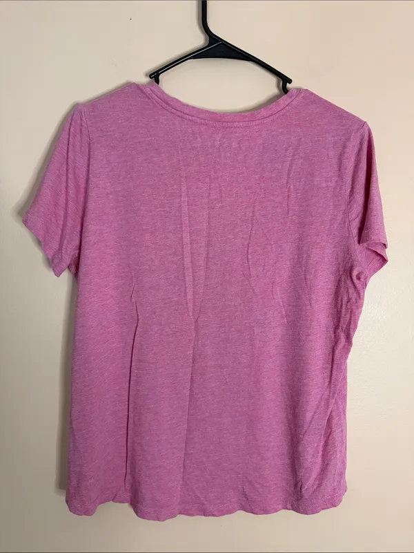 Eddie Bauer Heathered Pink Short Sleeve Crew Tee - Image 4