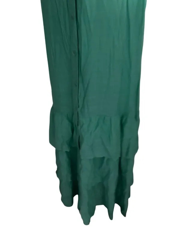 HIRUS Green Button Down Maxi Dress Size Large - Image 2