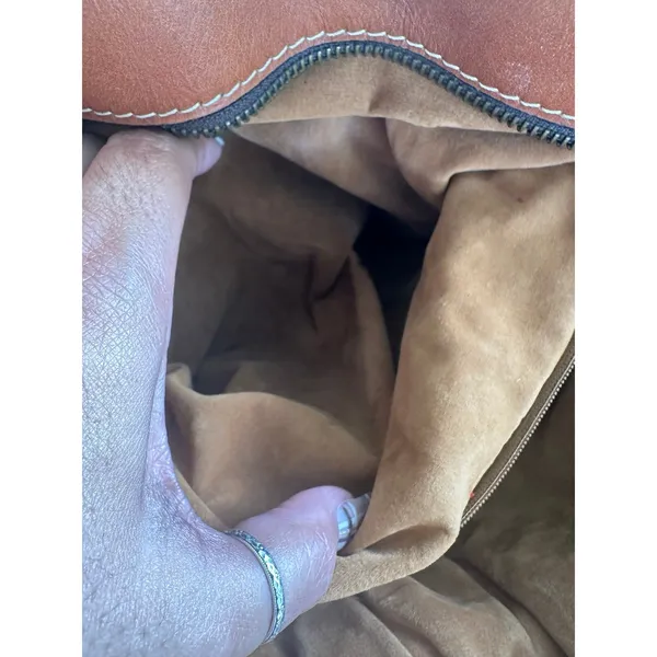 Patricia Nash Navelli Floral Cognac Heritage Italian Leather Tote Shoulder Bag - Image 7
