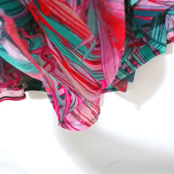 Jennifer Lopez L Tropical Drama Turquoise Pink Palm Top - Image 3