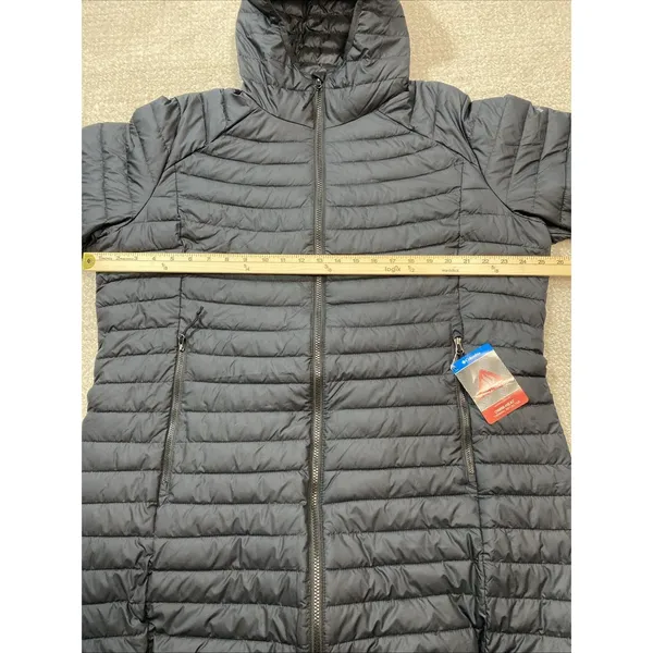 Columbia Women's White Out Mid Omni-Heat long black parka with hood size 1X NWT - Image 11