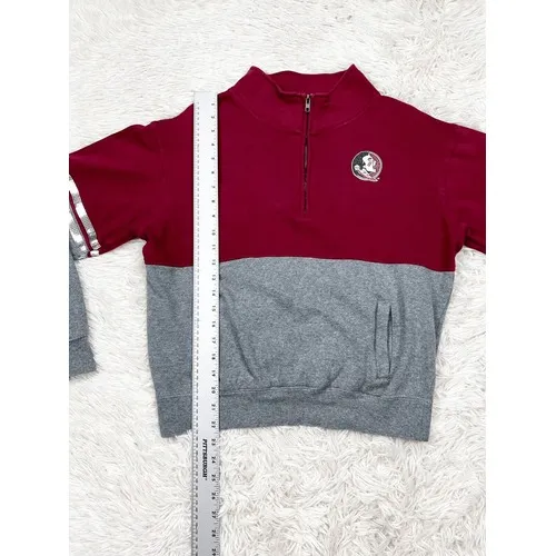 Colosseum Florida State FSU Cropped Spirit Jersey 1/2 Zip Sweatshirt Size‎ Small - Image 3
