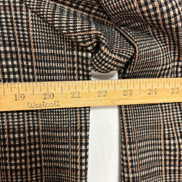 Sanctuary Longline Blazer Coat Brown Glen Plaid‎ Double Breasted Work Academia L - Image 6