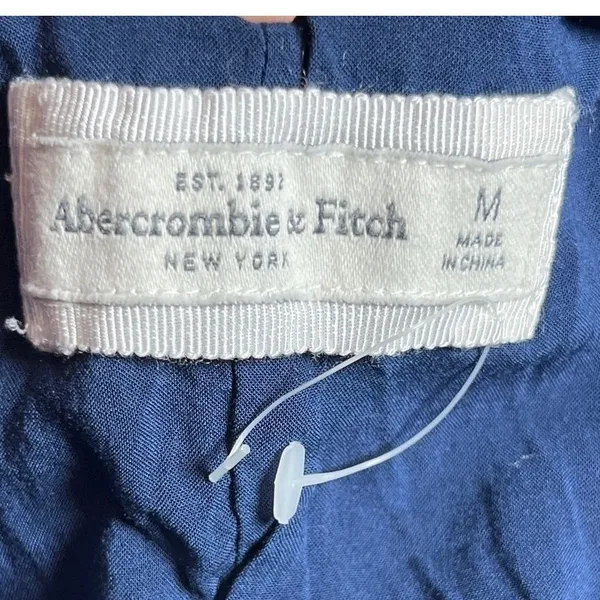 Abercrombie & Fitch Floral Maxi Dress Navy Slip Spaghetti Strap Women M‎ - Image 6