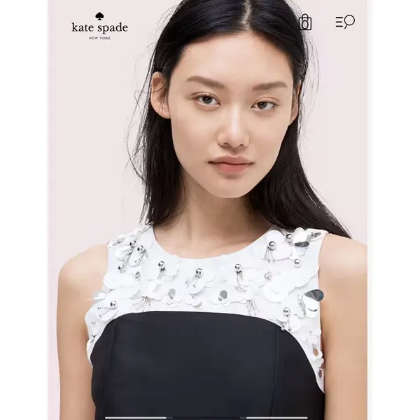kate spade new york Embellished Sleeveless Dress Fit And Flare Size 00 Cocktail‎ - Image 2