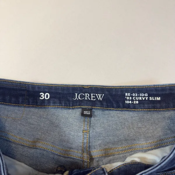 J.Crew 03 Curvy Slim Jeans Size 30 Dark Indigo High Rise Straight Leg Denim Crop - Image 6