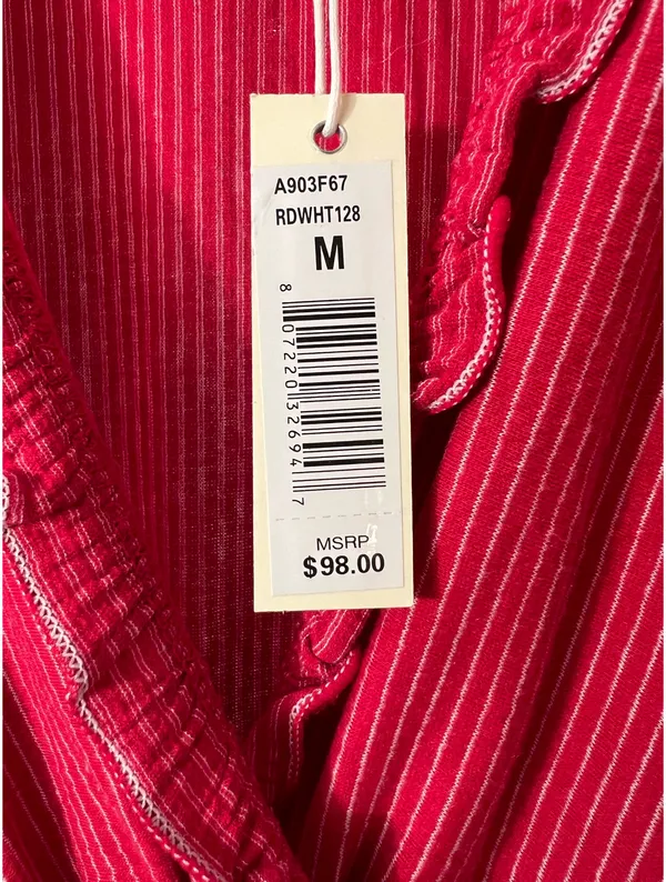 Max Studio Red Striped Sleeveless Dress - Image 3