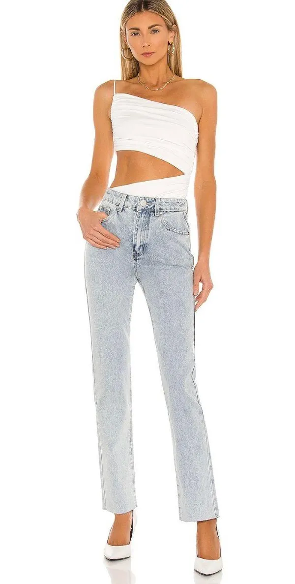 Revolve Straight Denim Jean - Image 4