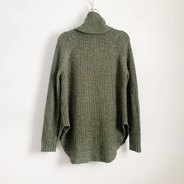 A New Day Green Cowl Neck Tunic Length Sweater Medium Blogger Favorite - Image 9