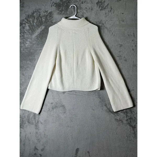 Maeve Carys Mock Neck Sweater Knit Boxy Pullover Sweater Women's Large Wool - Image 3