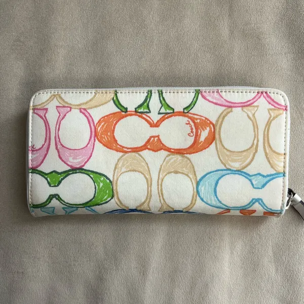 👜 COACH Scribble Signature Multicolor Shoulder Bag & Wallet Set - Image 13