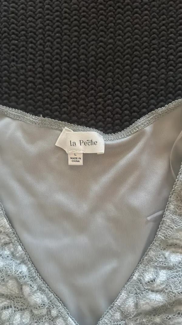 La Peche cropped blouse Silver Size L - Image 4