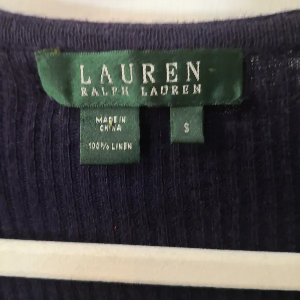 Lauren Ralph Lauren Purple Linen Ruffle Top S Lightweight Classic Heritage Boho - Image 9