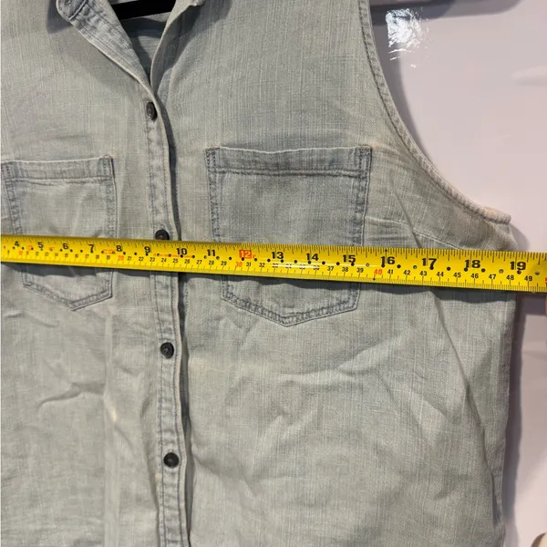 Express denim button down shirt‎ - Image 5