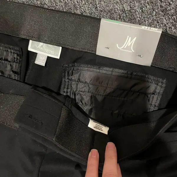 JM Collection Black Tailored Trousers - Image 3
