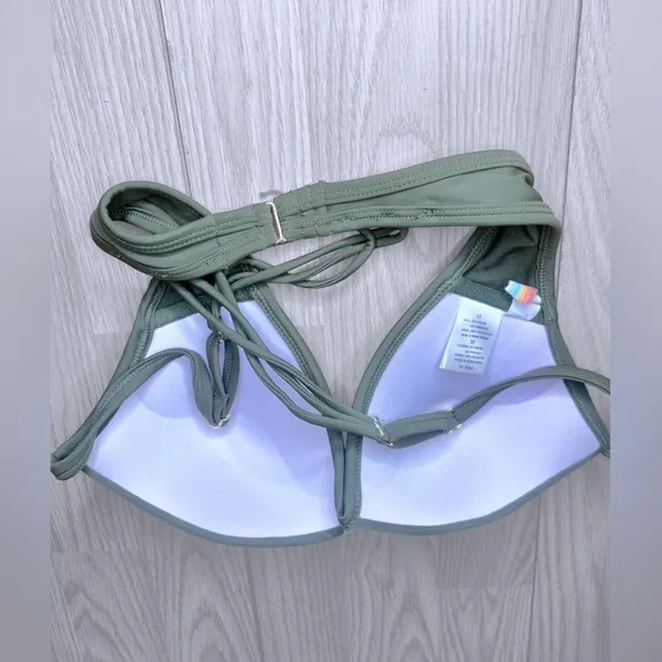 Women’s Tahiti Bikini Top Green Size M - Image 3