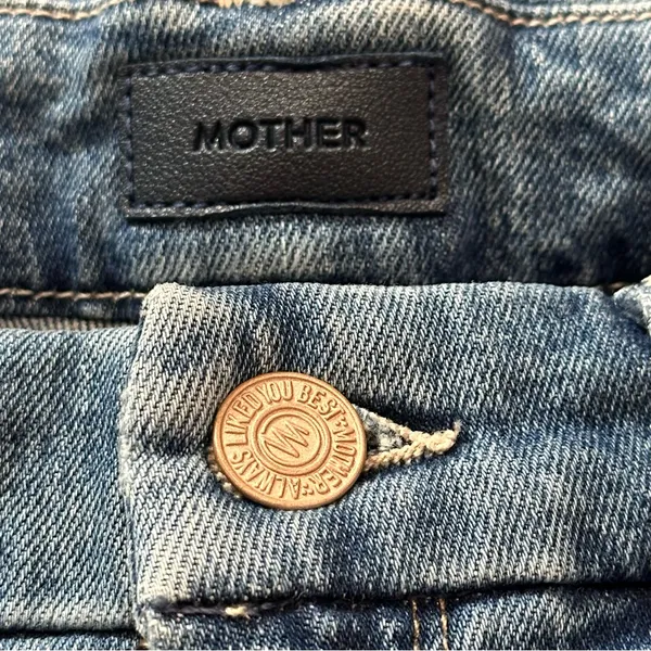 Mother Denim Women’s Size 27 Popism Blue The Looker High Rise Ankle Skinny Jeans - Image 8