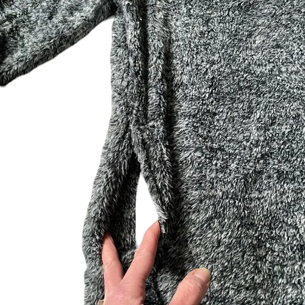 Alpine Sherpa women's M gray quarter zip pullover long sleeve zip up collared - Image 7