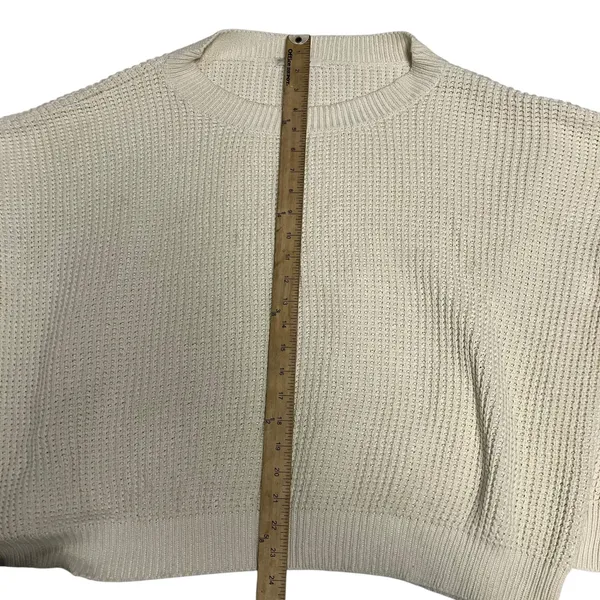 Emerson Fry Women's Organic Cotton Cream Knit Sweater Size Large - Image 7