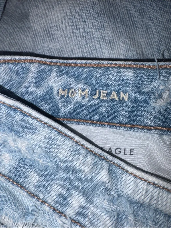 American Eagle Ripped Mom Jeans, Size 4 - Image 6