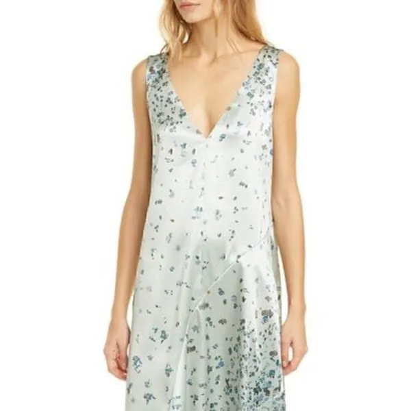 Floral Asymmetrical Shift Dress Vince - Image 4