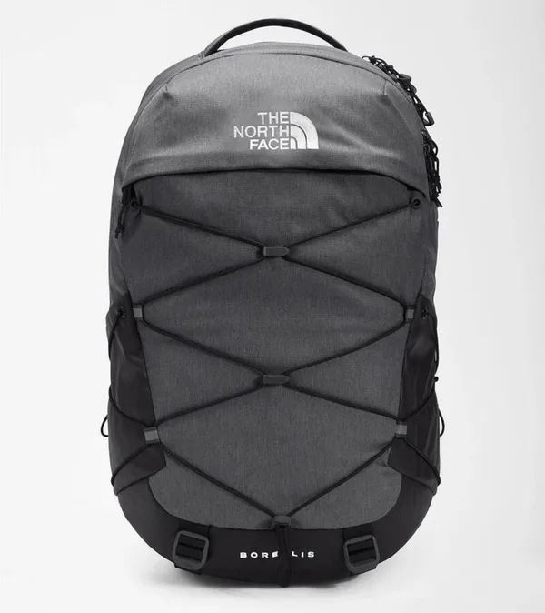 The North Face Borealis Laptop Backpack Asphalt Grey Light Heather/TNF Black New - Image 2