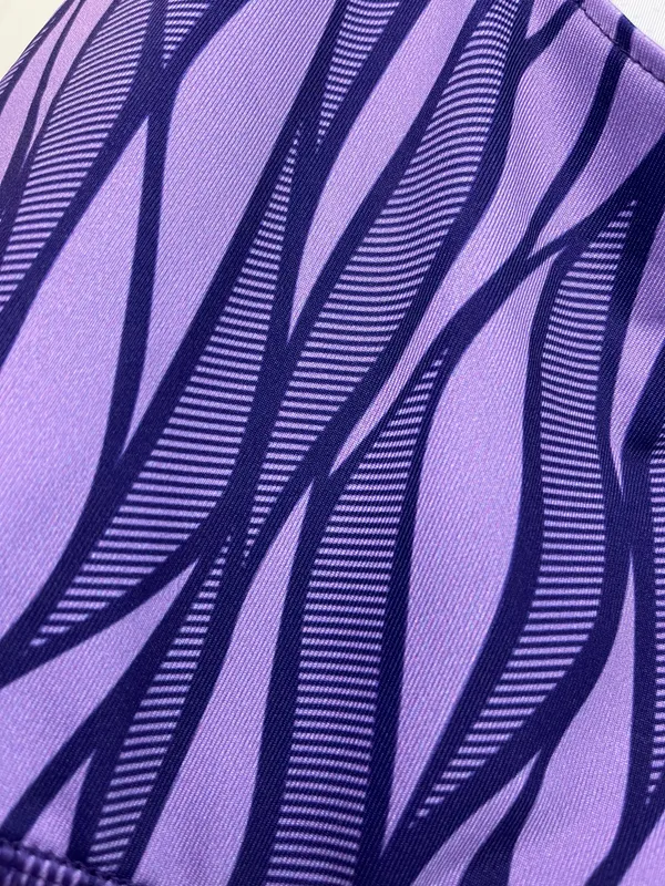Purple Patterned Sports Bra Size M - Image 3