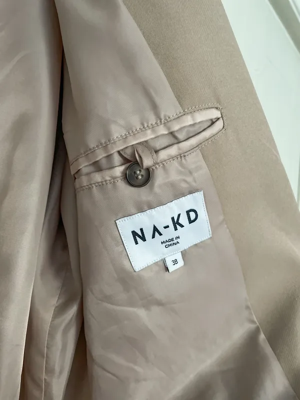 NA-KD Classic Oversized Blazer Beige - Image 8