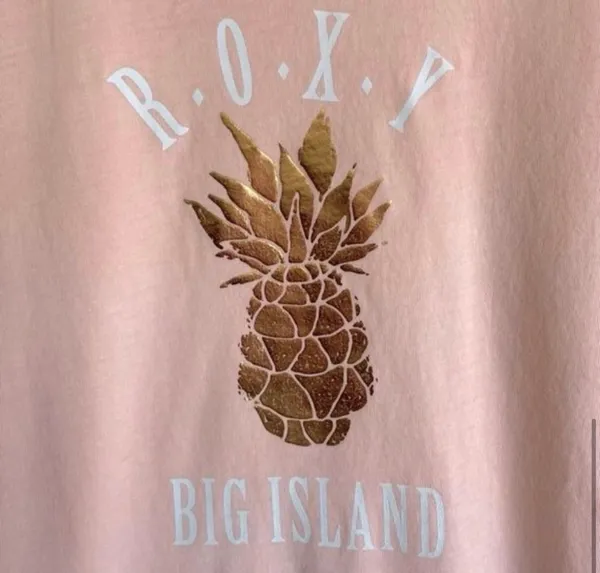 NWT Roxy "Big Island" Gold Pineapple Long Sleeve Tee - Large - Image 5