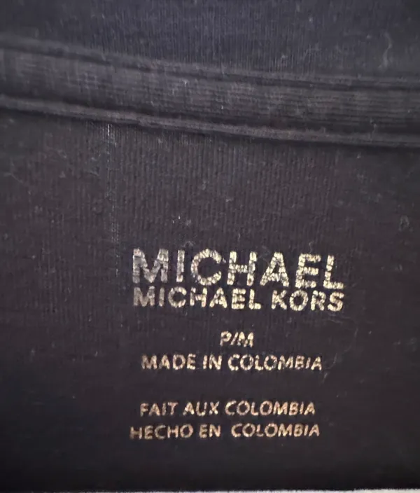 Michael Kors Black Tee with White MK Circle Logo - Image 2