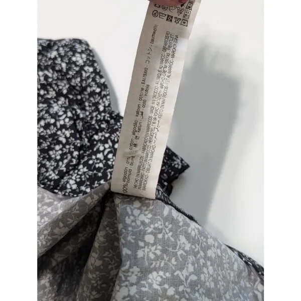 ZARA Printed Poplin Dress Long Sleeve Mini Mock Neck Womens Small Tunic TikTok - Image 7