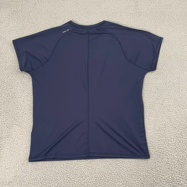 RLX Ralph Lauren Shirt Women XL Navy Performance Athletic Short Sleeve - Image 5