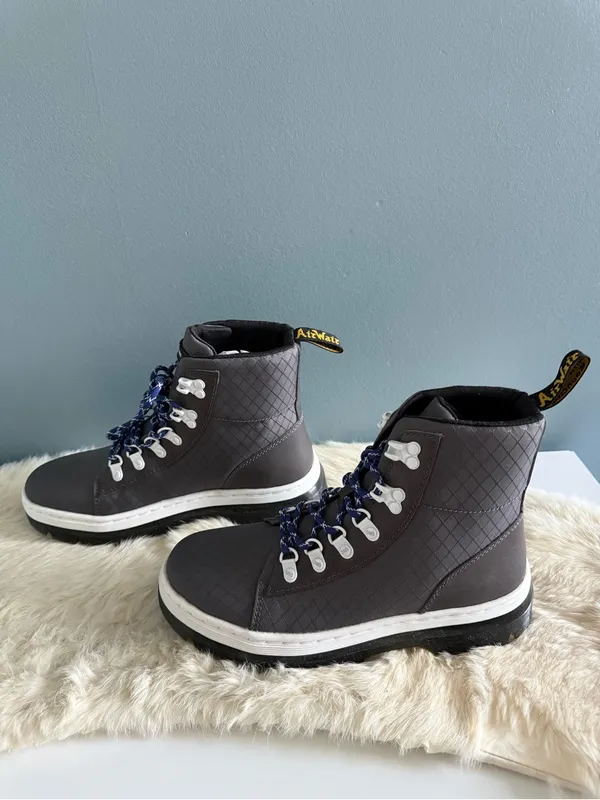 Dr. Martens Women’s Combs Tech Ripstop Gunmetal Gray Combat Boots - Image 3