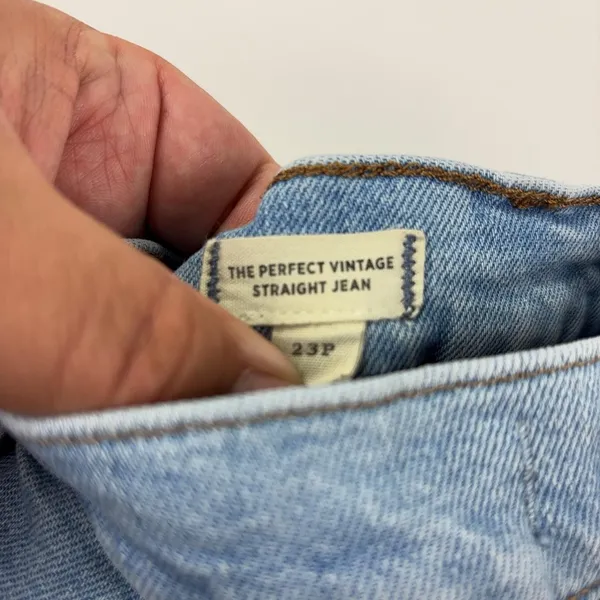 Madewell Perfect Vintage Straight Jeans Womens 23 Blue Light Wash Distressed - Image 9