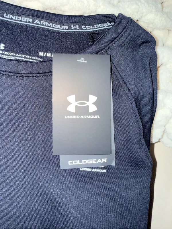 NWT Under Armour ColdGear Women's Long-Sleeve Training Tee — Charcoal Black - Image 7