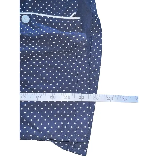 Lauren Ralph Lauren Navy Blue & White‎ Polka Dot Cotton Night Shirt Small Logo - Image 5
