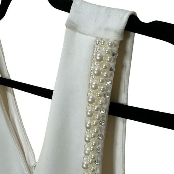 Macy's Speechless Pearl Embellished Mini Dress Size M NWT - Image 4