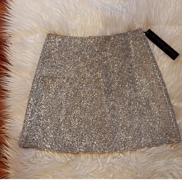 House of Harlow 1960 x Revolve Rhinestone Mini Skirt Sparkly Festival Coachella - Image 2