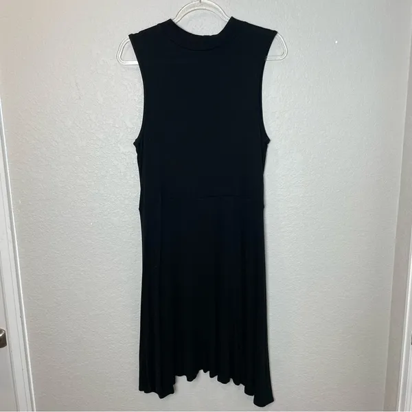 MAURICE’S Mockneck Ribbed Fitted Waist Black Sleeveless Dress Size XL - Image 6