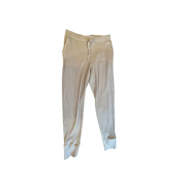 Haven Well Within Rib Knit Jogger Pants Small Blue Lounge Travel Quiet Luxury - Image 5