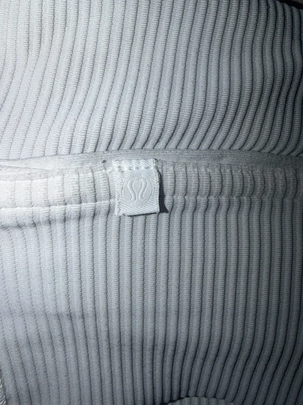 Lululemon Energy Bra Long Line Ribbed White - Image 6