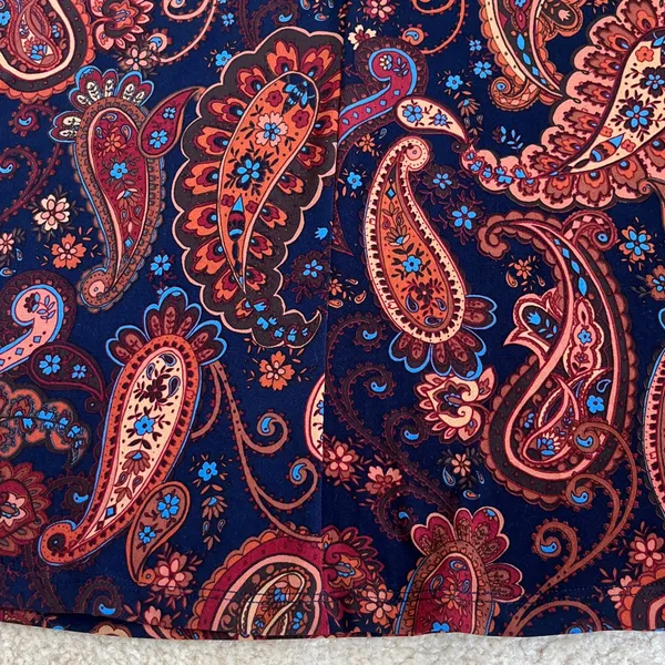 MSK Paisley Print Casual A-line Sheath Long Sleeve Dress Size Large - Image 6