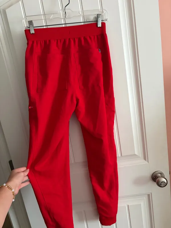 Red Fabletics Scrub Pants - Image 4