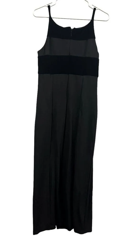 Jazz II Formal Black Velvet Accent Slit Front Sleeveless Maxi Gown Dress Size 10 - Image 13