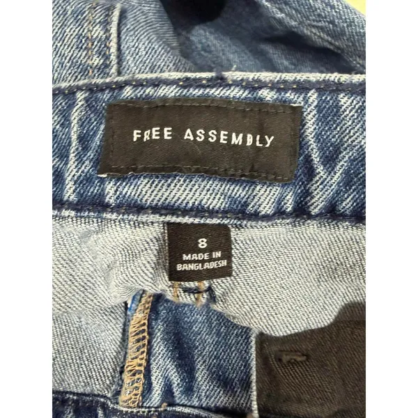 Free Assembly Women's and Women's Plus Wide Leg Jeans with Patch Pockets Size 8 - Image 9