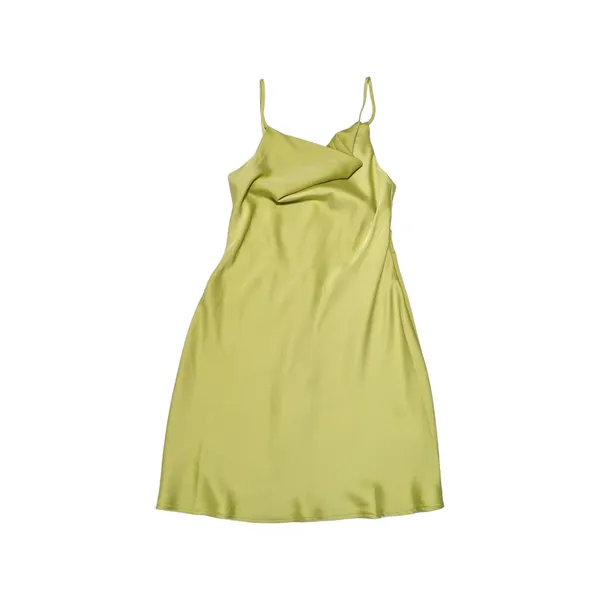 Urban Outfitters Mallory Cowl Neck Slip Dress Lime Green Bright Satin Party XS - Image 2