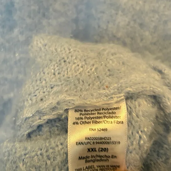 Free Assembly Blue Shimmer Mock Neck Sweater‎ Size XXL - Image 8