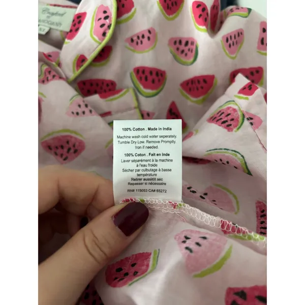 Crafted‎ by Mahogany Pajama Set Womens XL Watermelon Print Shorts Novelty Lounge - Image 6