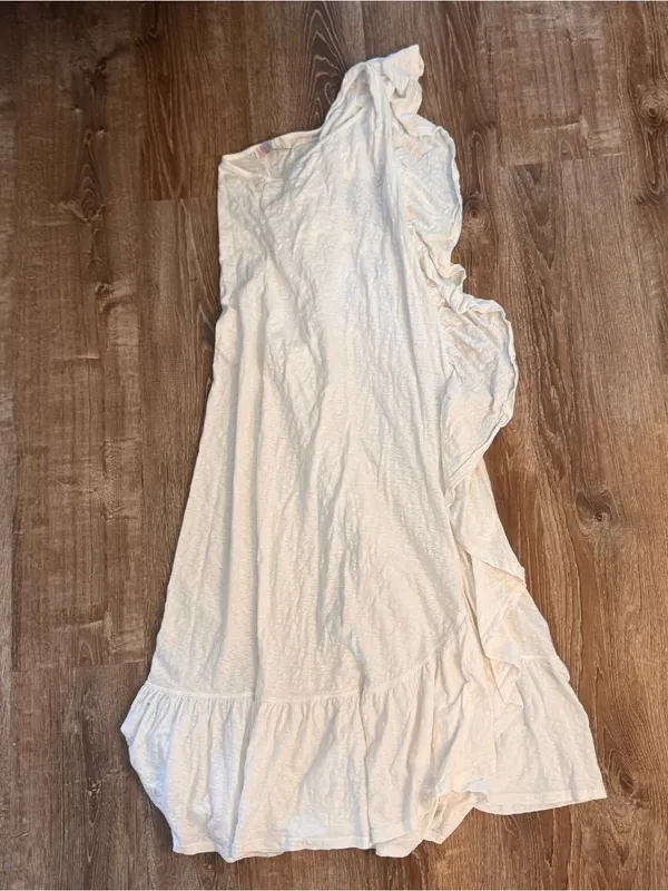 FREE PEOPLE Elisa Cotton One‎ Shoulder Ruffle Dress - Image 2