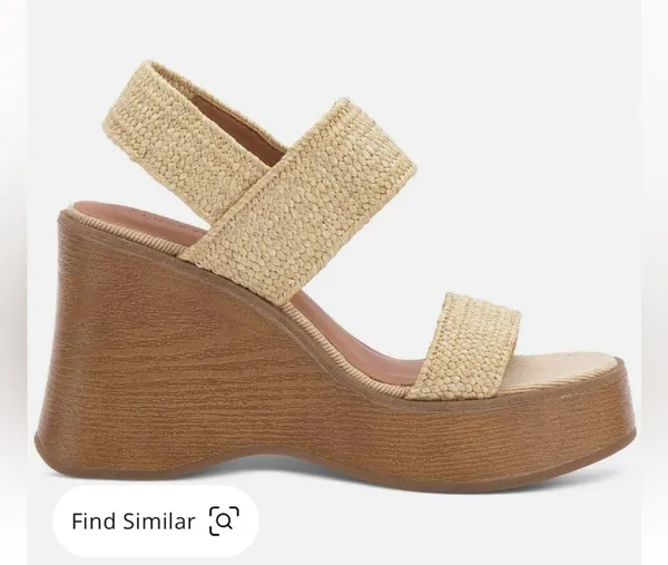 NEW Lucky Brand Delukah Ankle Strap Wedge Slingback Sandals, Size 9.5, MSRP $99 - Image 2